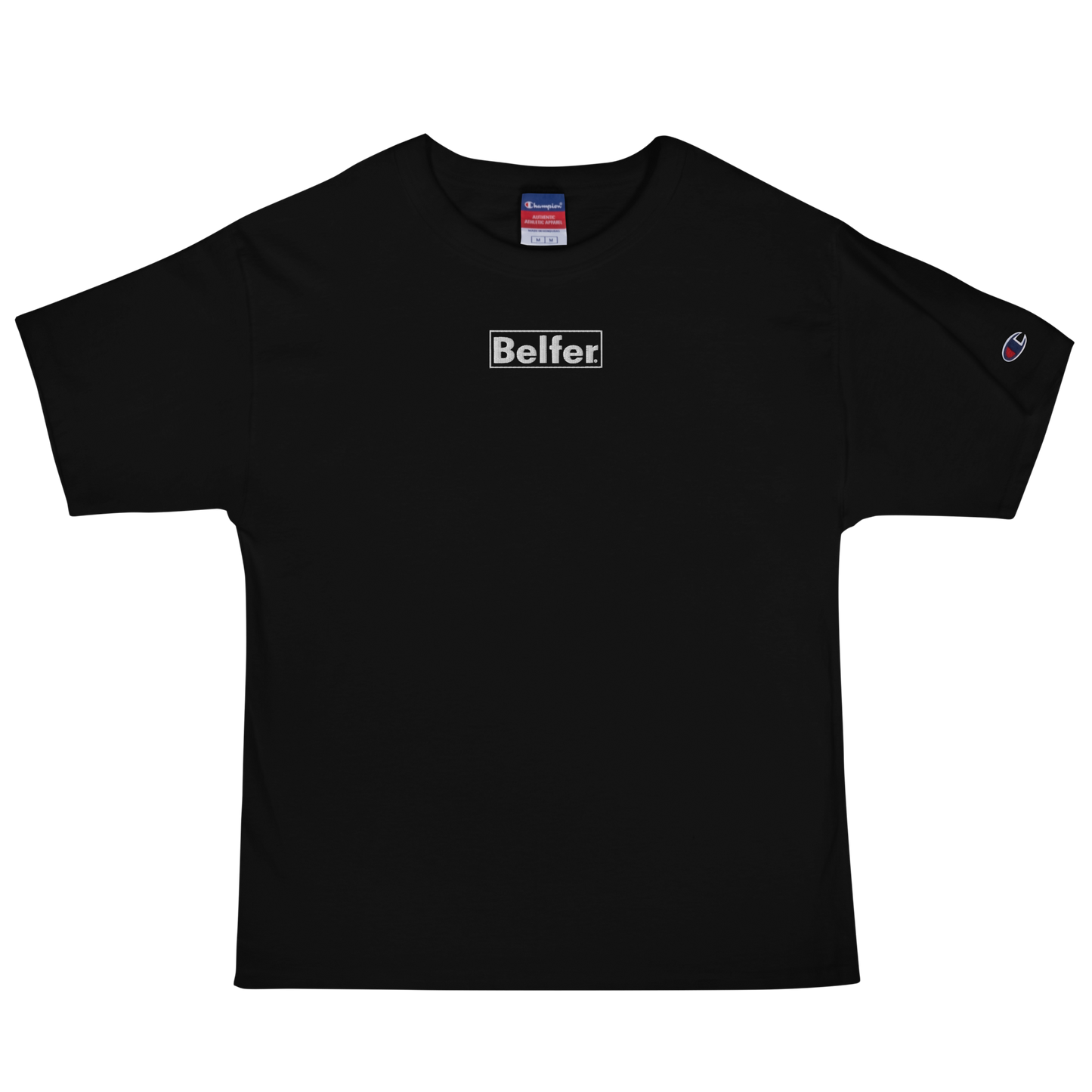 Belfer® Heavyweight Oversized T-Shirt Black Front — Belfer® Premium Streetwear UK