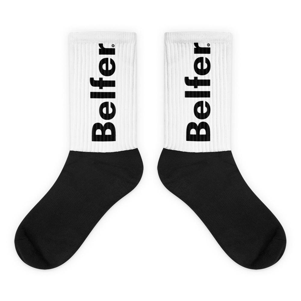 Belfer® Socks Pair Front — Belfer® Premium Streetwear UK