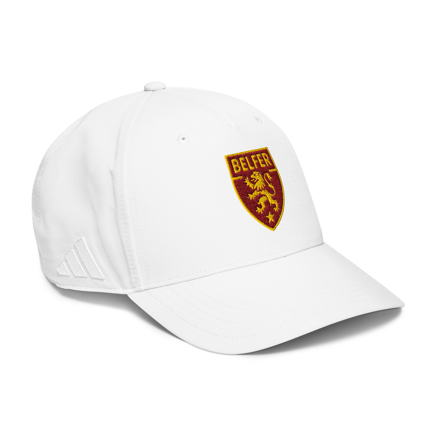 Belfer® Classic Hat Lion Crest White Side — Belfer® Premium Streetwear UK