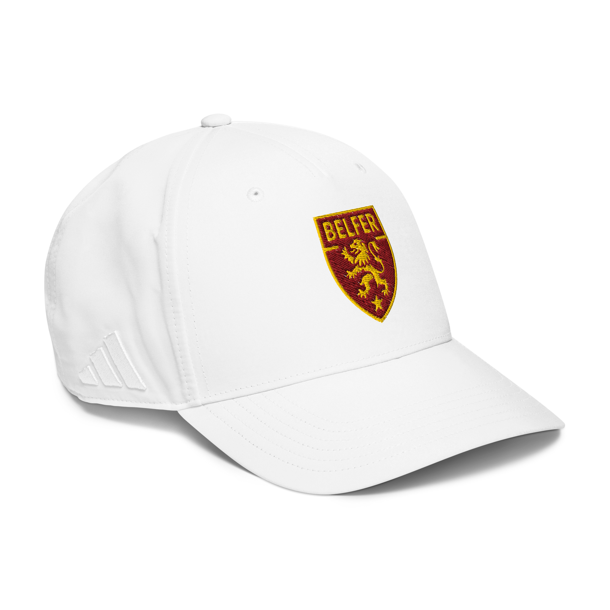 Belfer® Classic Hat Lion Crest White Side — Belfer® Premium Streetwear UK