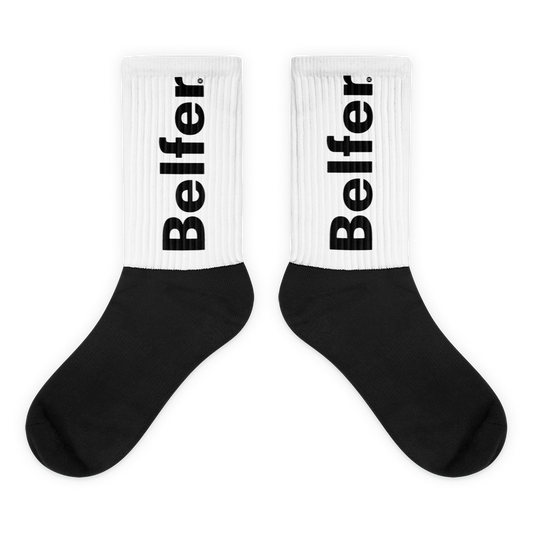 Belfer® Socks Pair Front — Belfer® Premium Streetwear UK