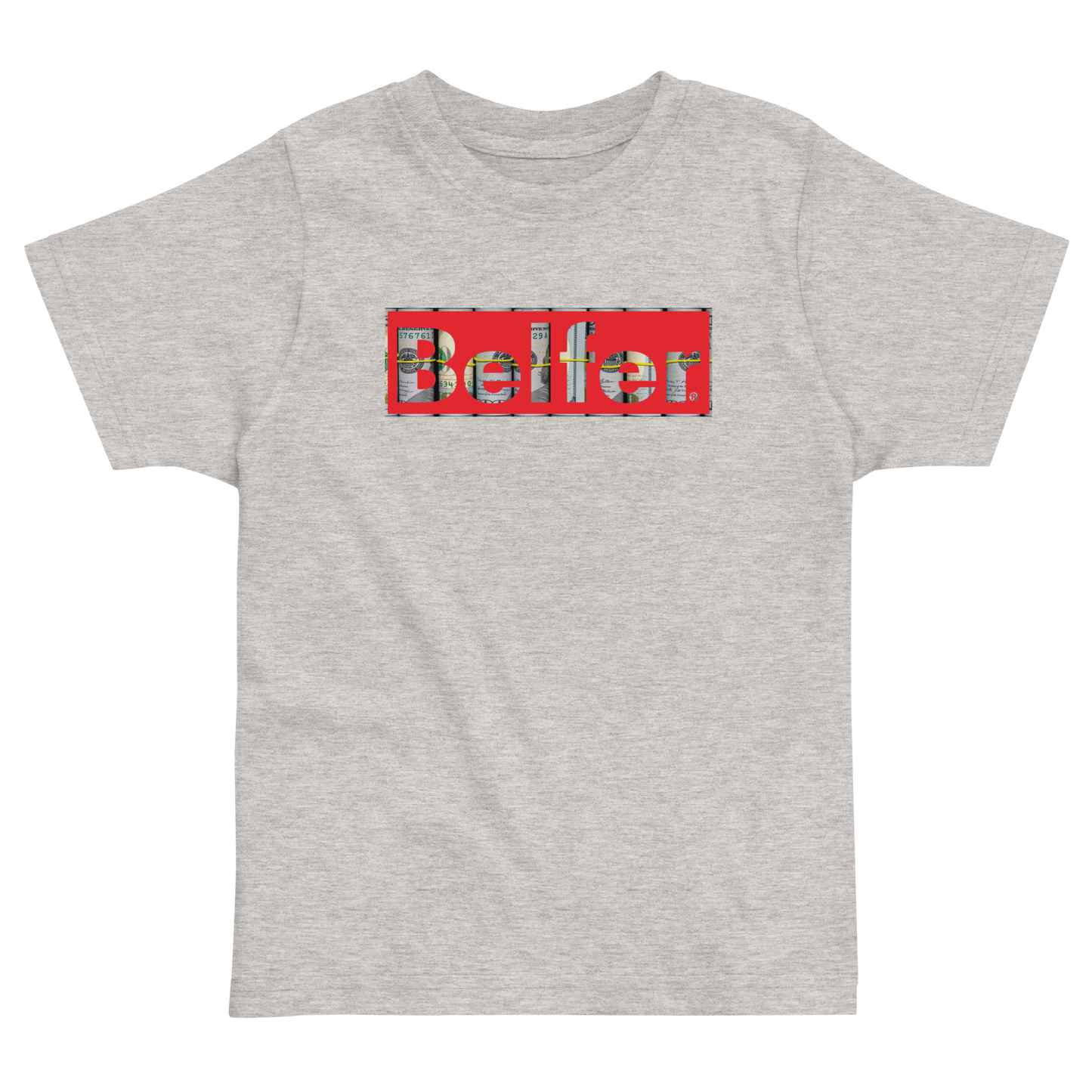Belfer® Toddler Jersey T-Shirt Heather Front — Belfer® Premium Kids Streetwear UK