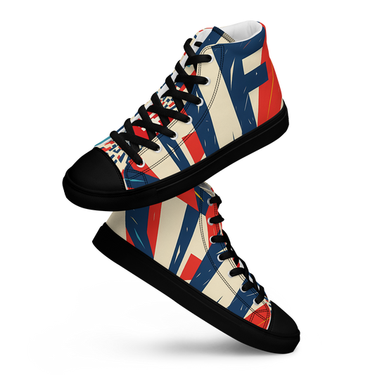Belfer® Unisex High Top Canvas Shoes Black Pair — Belfer® Premium Streetwear UK